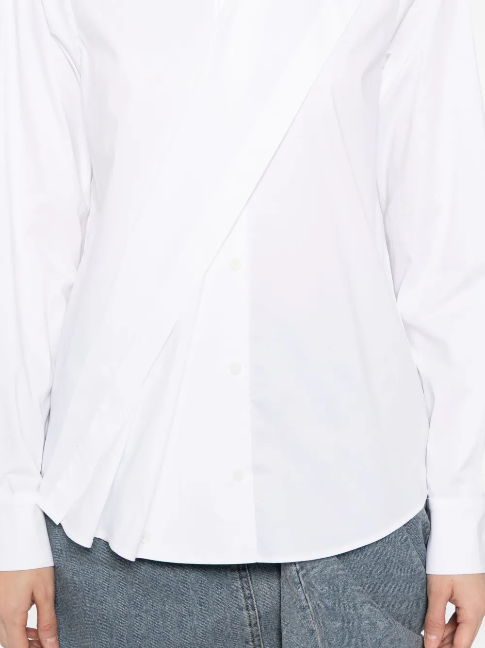Moohong Twisted Shirt In White