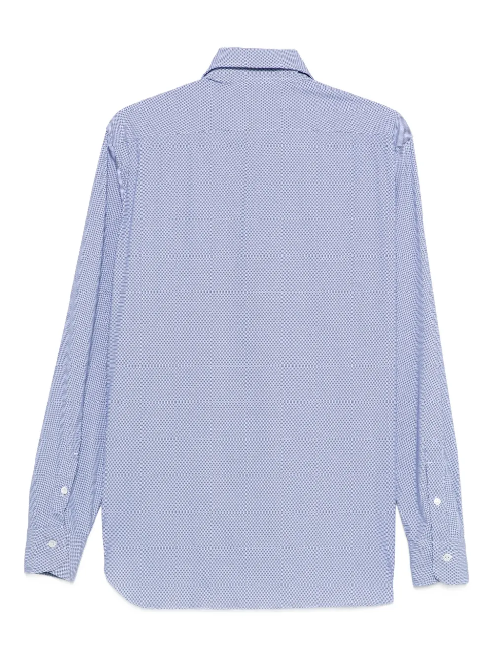 Barba pattern button-down shirt - Blauw
