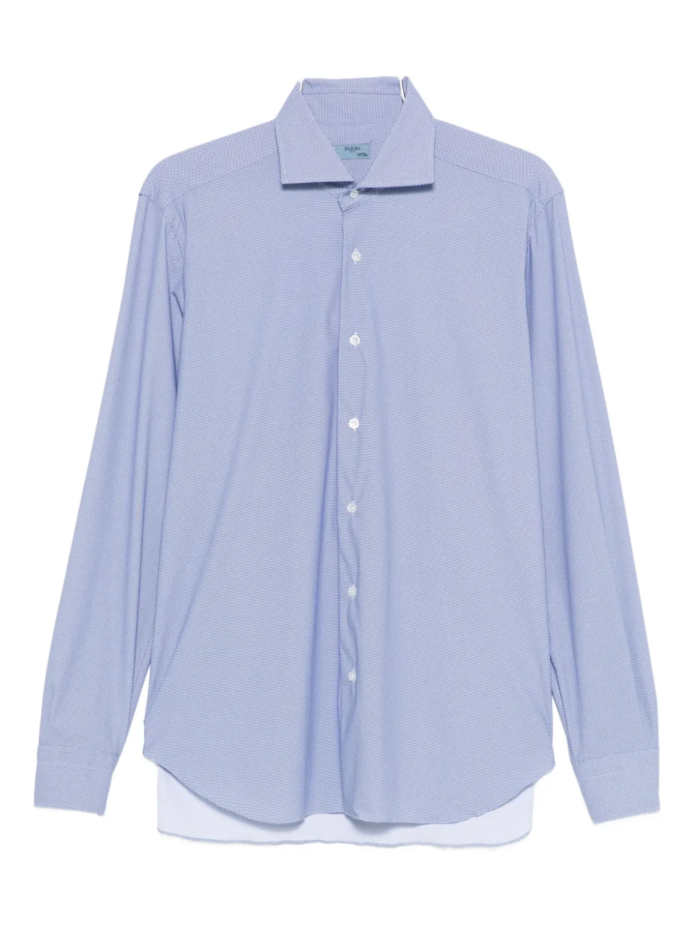 Barba Napoli Pattern Button-down Shirt In Blue
