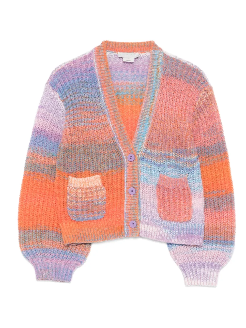 Stella McCartney Kids balloon-sleeve cardigan - Arancione