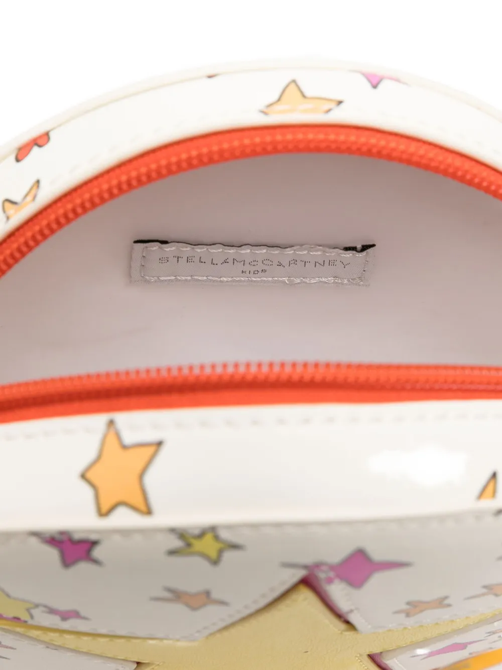 Stella Mccartney Star-print Tassel-detail Shoulder Bag In White