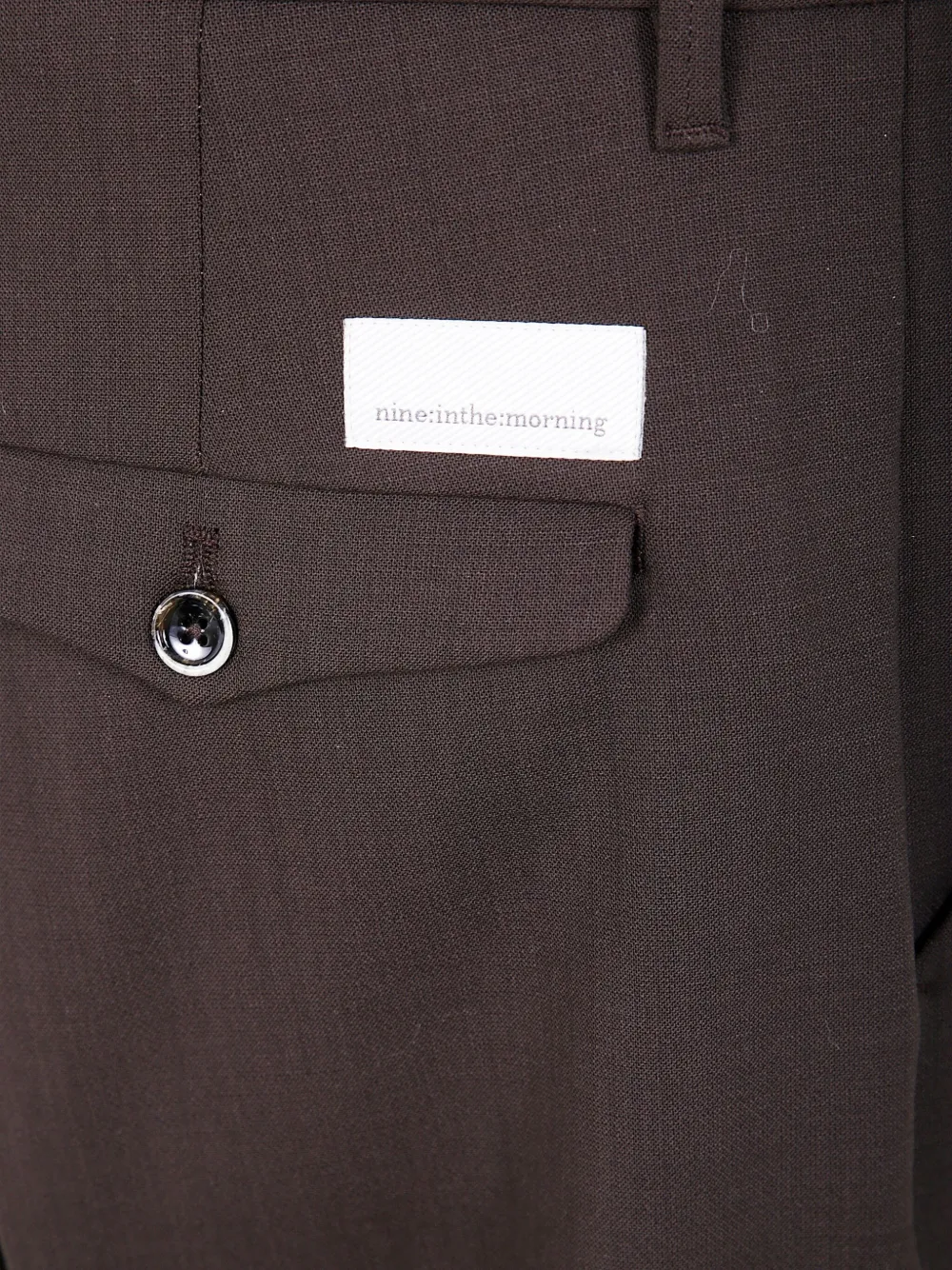 Nine In The Morning Button-fastening Wool Trousers In Brown