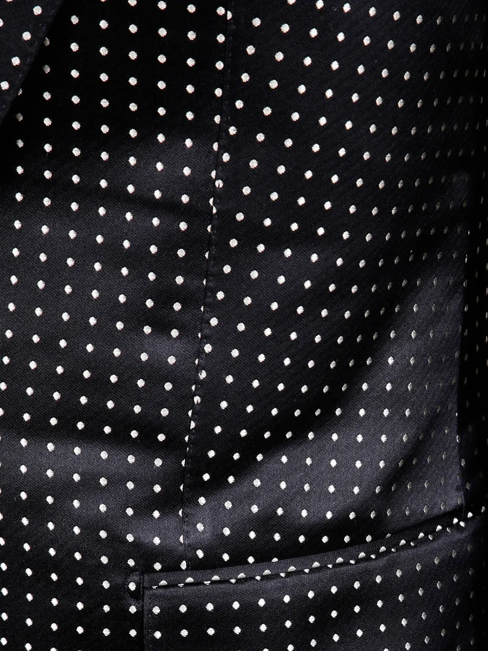 TOM FORD Satijnen jack met stippen Zwart