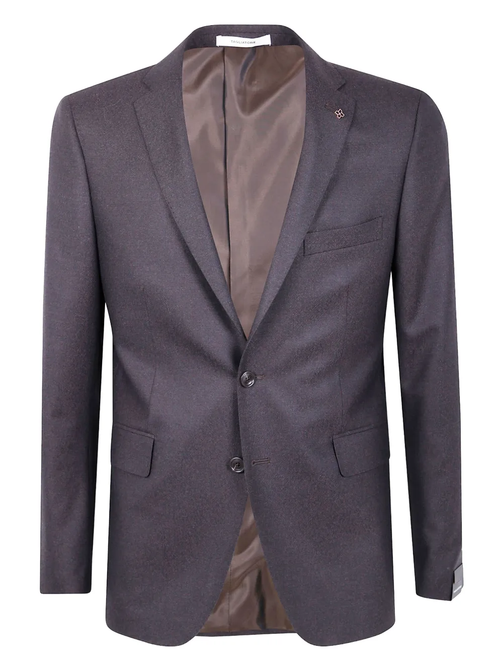 Tagliatore Two-button Wool Blazer In Brown