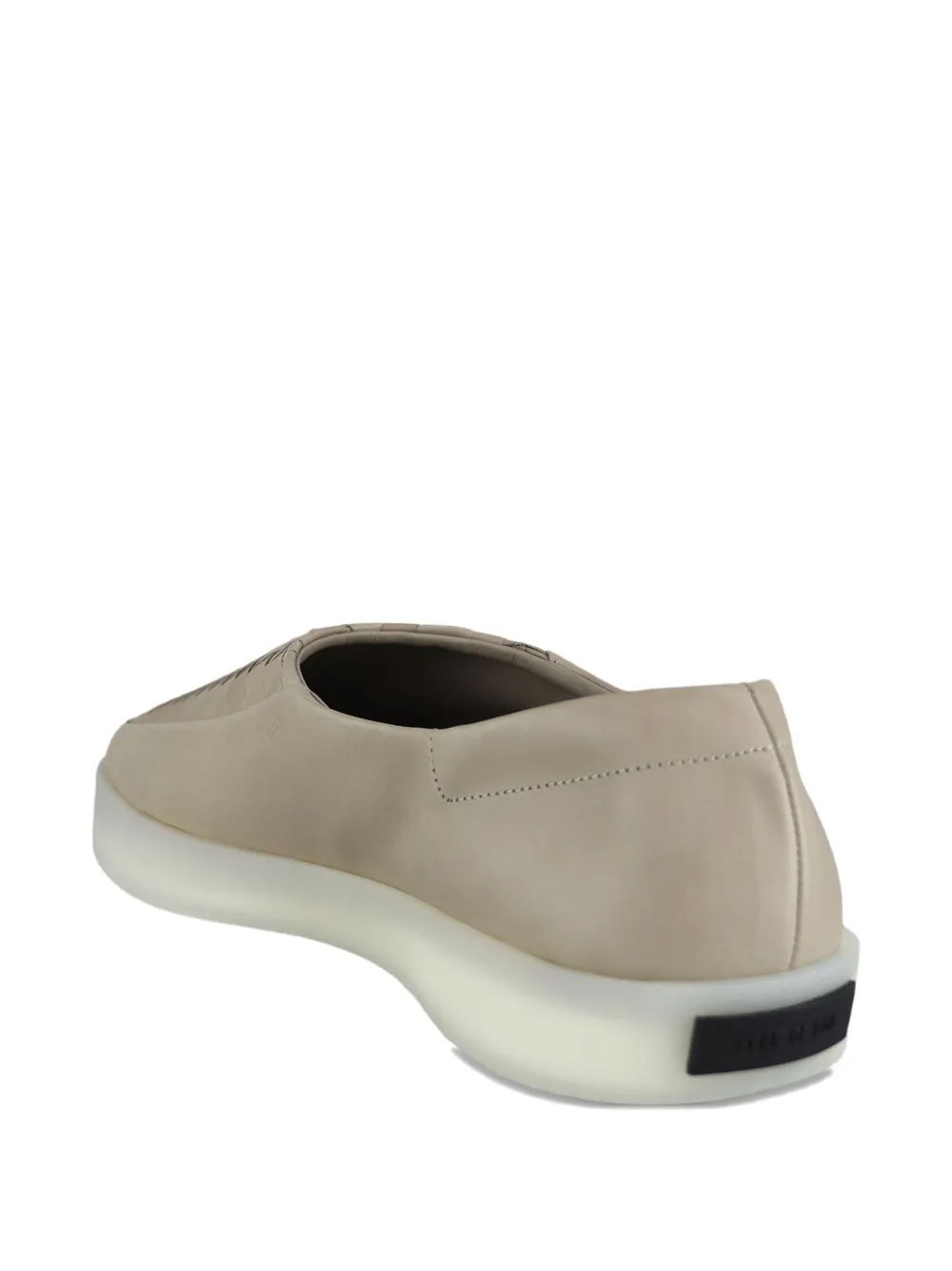 Fear Of God woven-panel leather loafers Brown