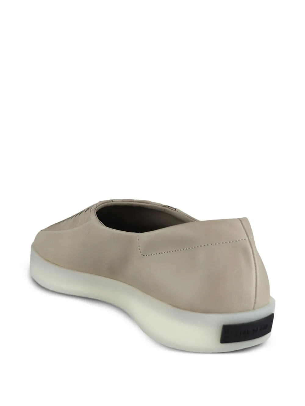 Fear Of God woven-panel leather loafers Brown
