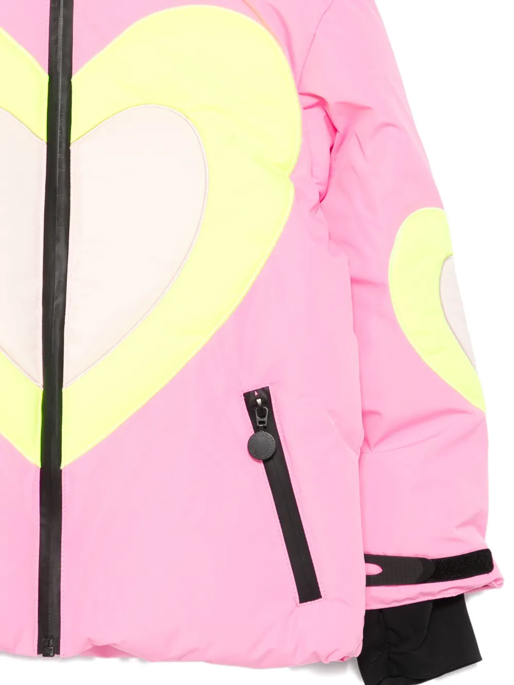 Stella Mccartney Heart-detail Puffer Jacket In Multi