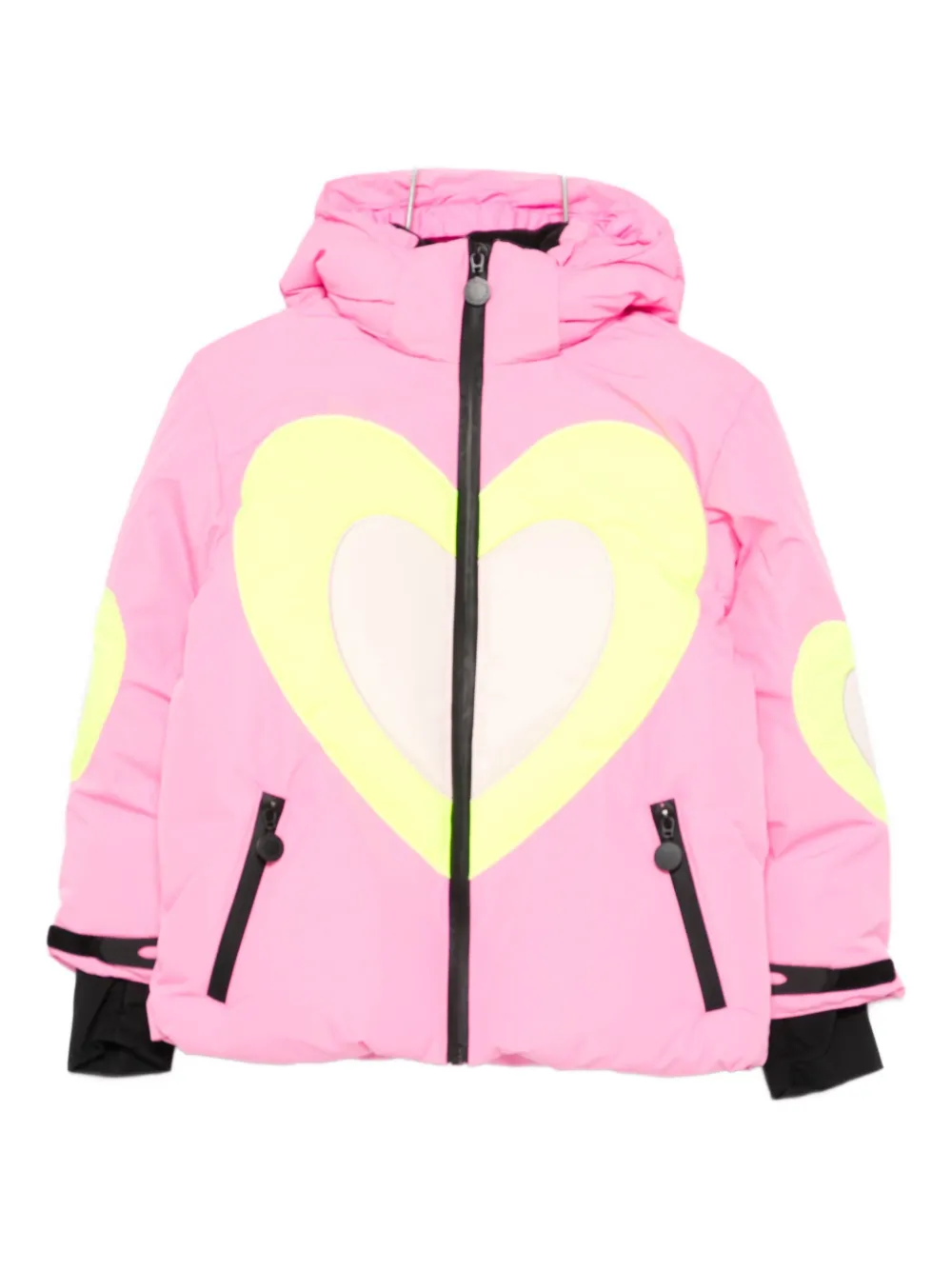 Stella Mccartney Heart-detail Puffer Jacket In Multi