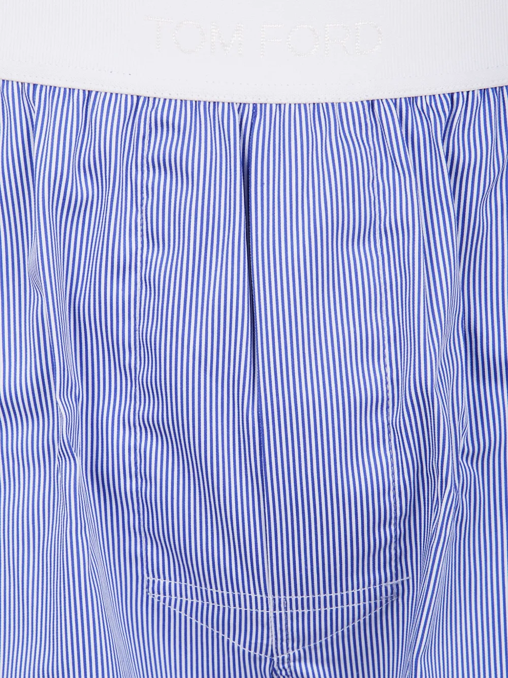 Tom Ford Striped Boxer Shorts In Breathable Fabric In Blue