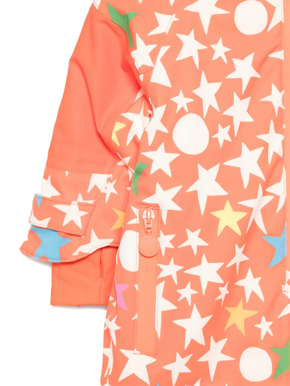 Stella Mccartney Star-pattern Snowsuit In Orange