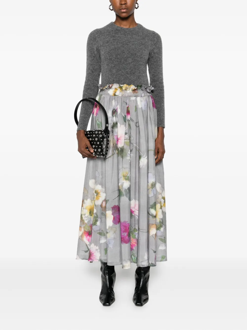 Hannes Roether floral-print gathered midi skirt | A-Line Skirts | Image 2