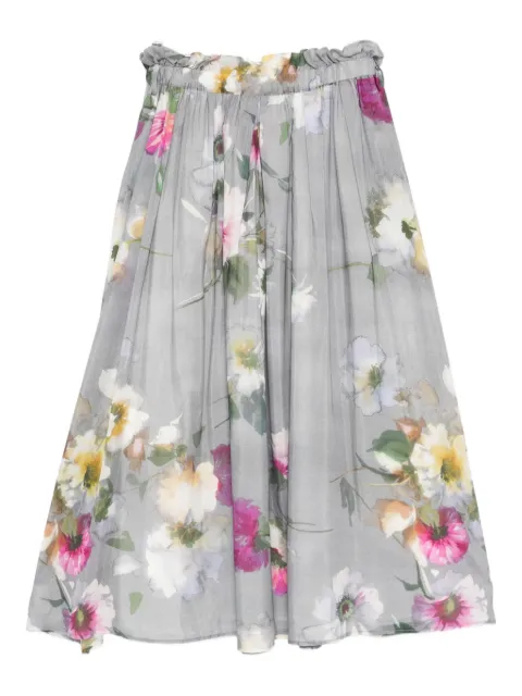 Hannes Roether floral-print gathered midi skirt