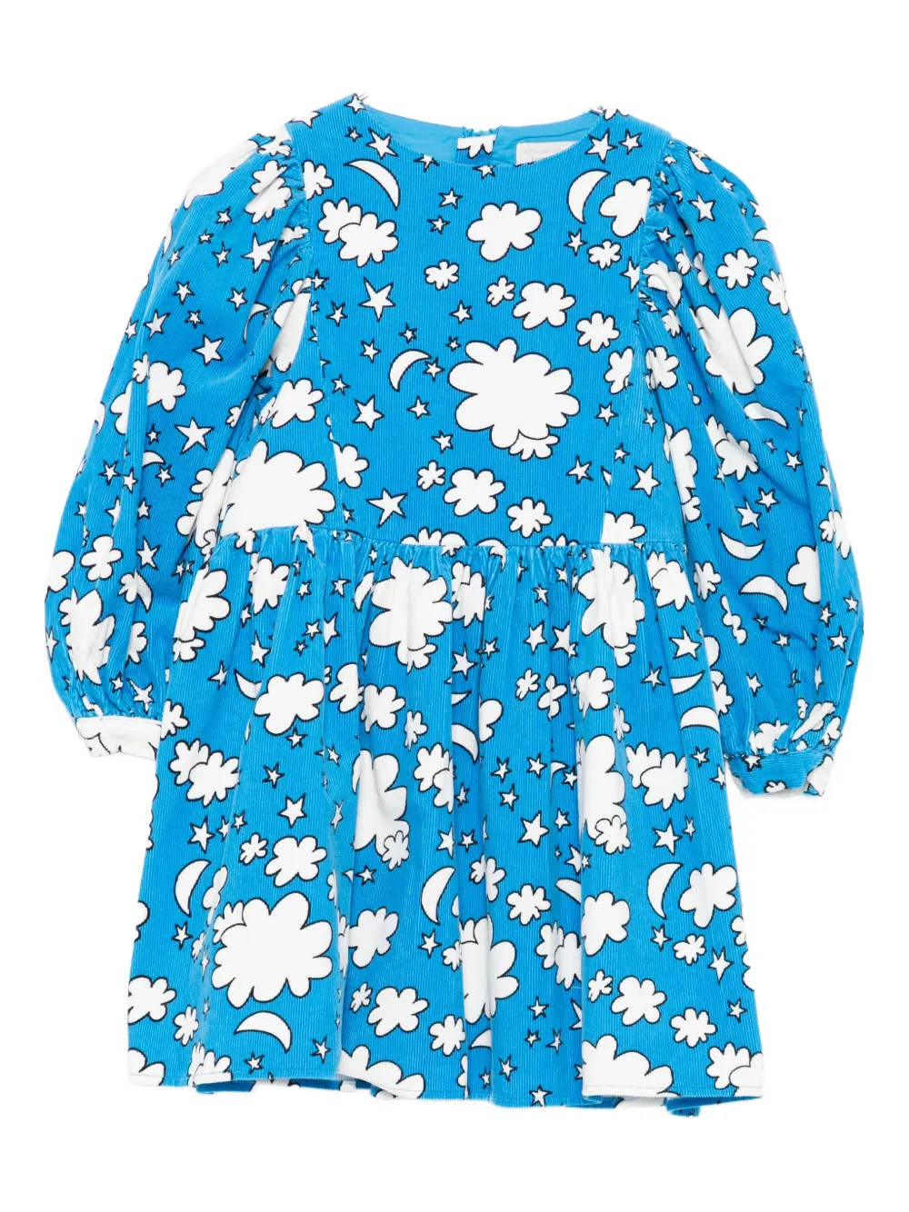 Stella McCartney Kids cloud-star print corduroy dress | Blue | Image 1