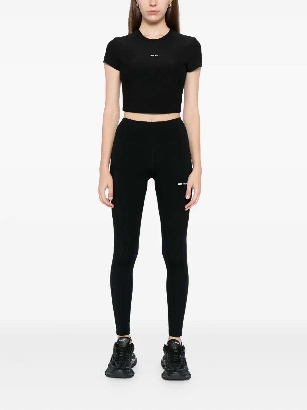 Team Wang Design Logo-printed Legging In Animal Print
