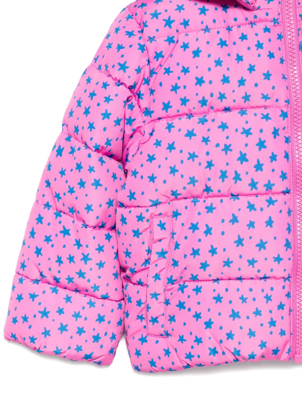 Stella Mccartney Star-print Quilted Padded Jacket In Pink