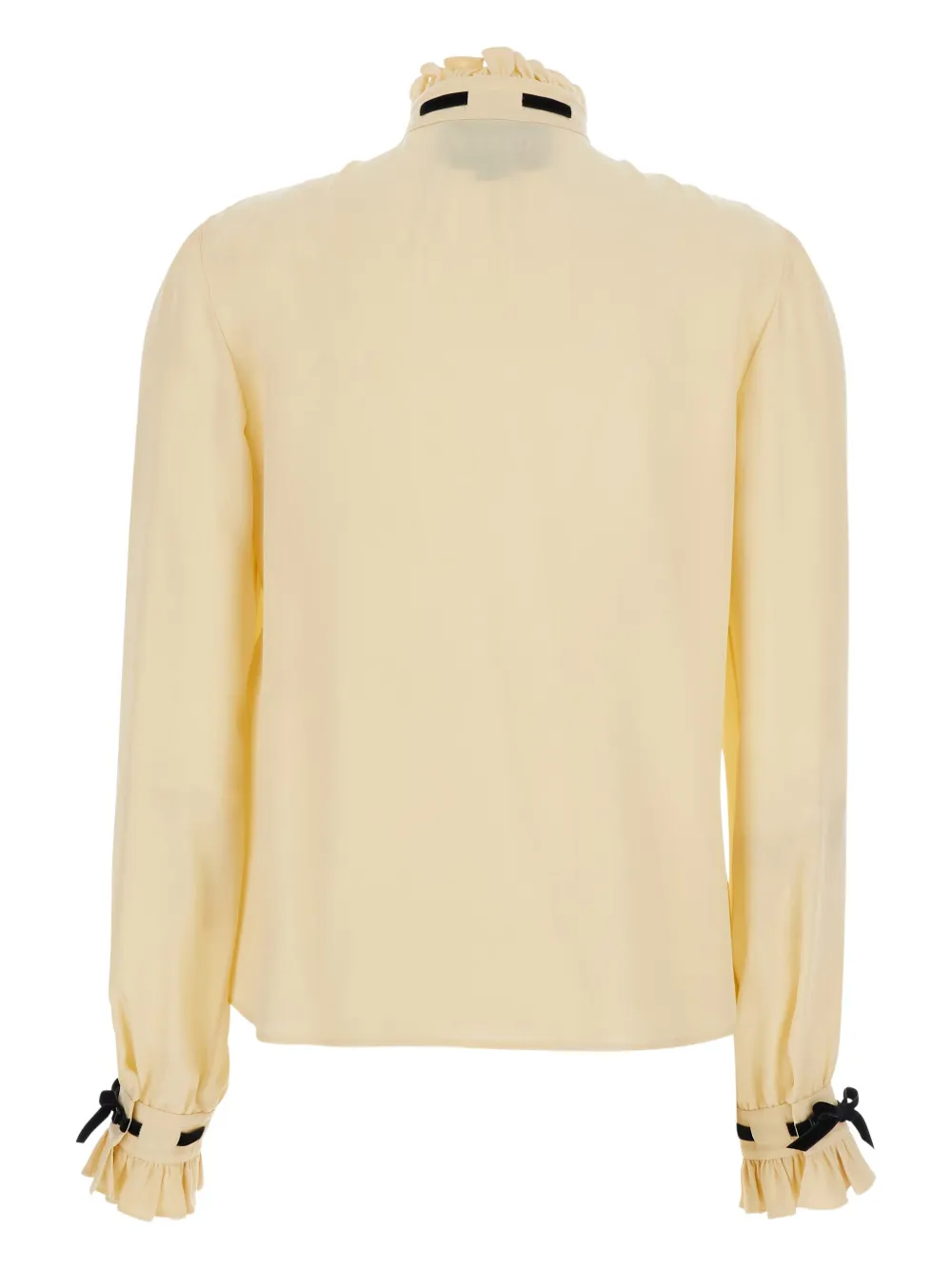 Valentino Garavani ruffled high-neck shirt - Beige