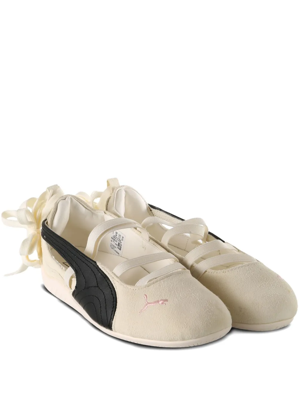PUMA x Rosé Speedcat bow-detail ballet flats Neutrals