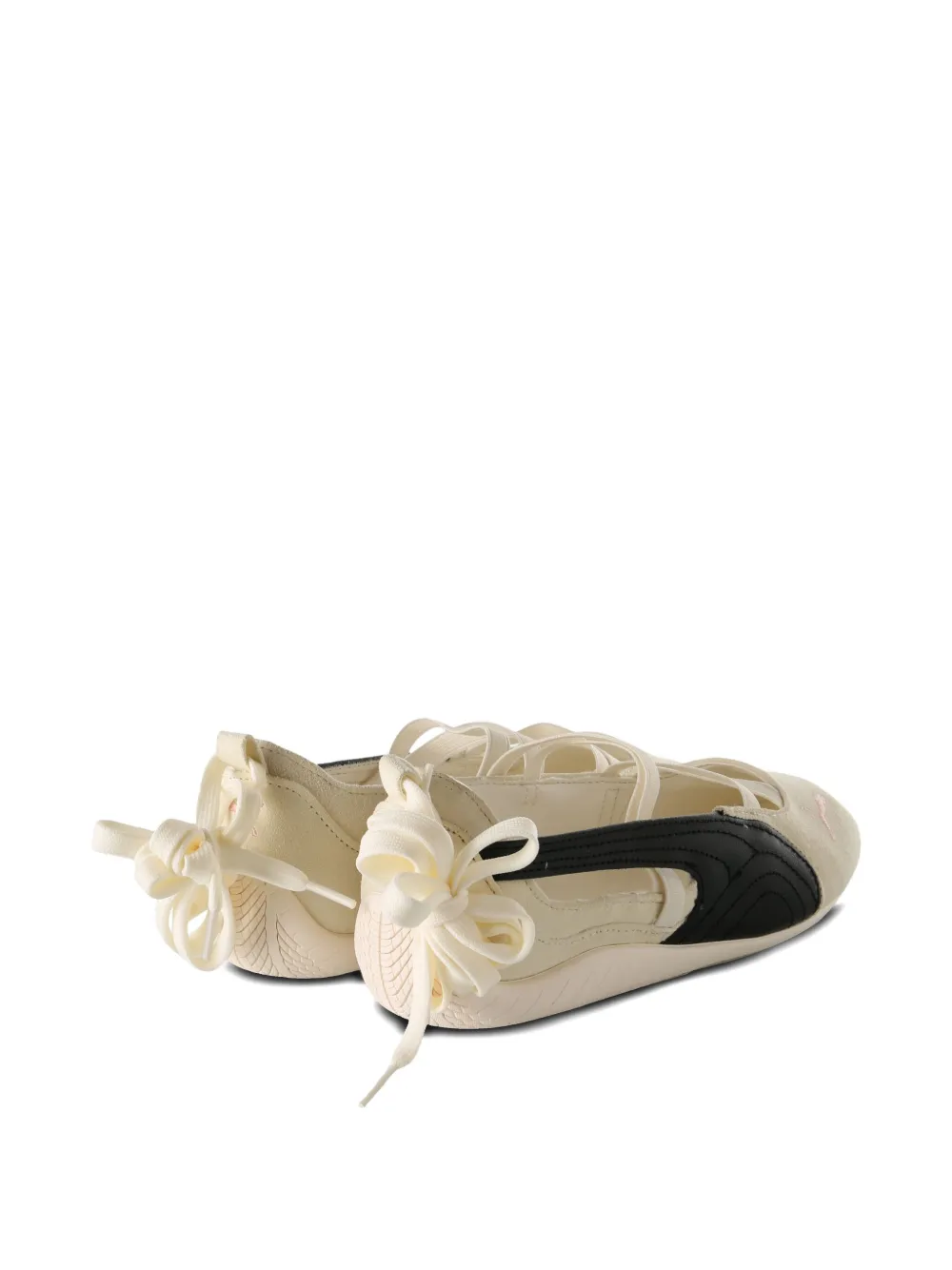 PUMA x Rosé Speedcat bow-detail ballet flats Neutrals