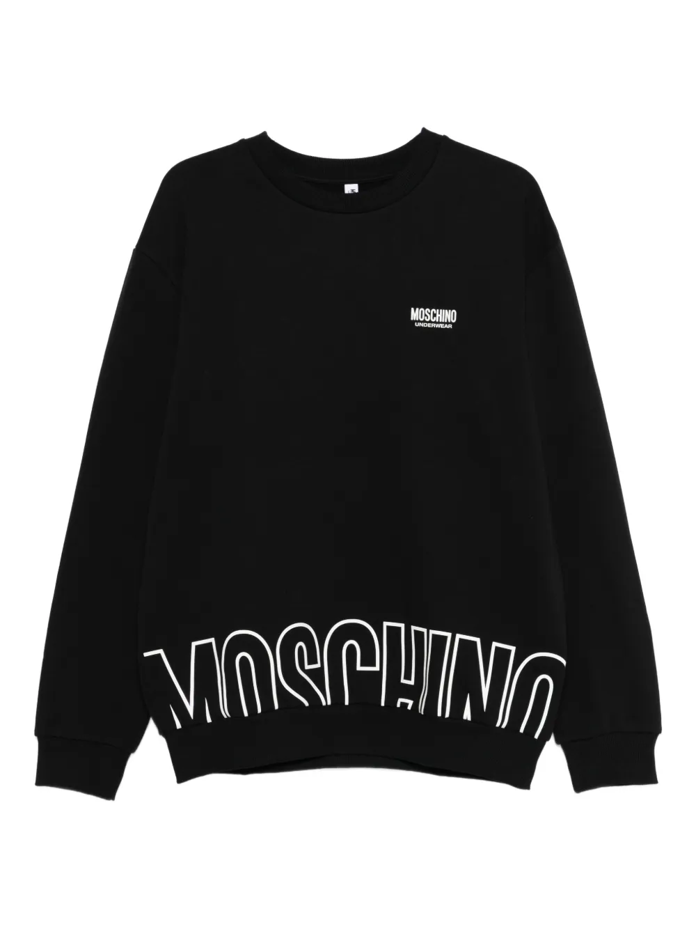 Moschino logo-detail crew-neck sweatshirt | Black | Image 1