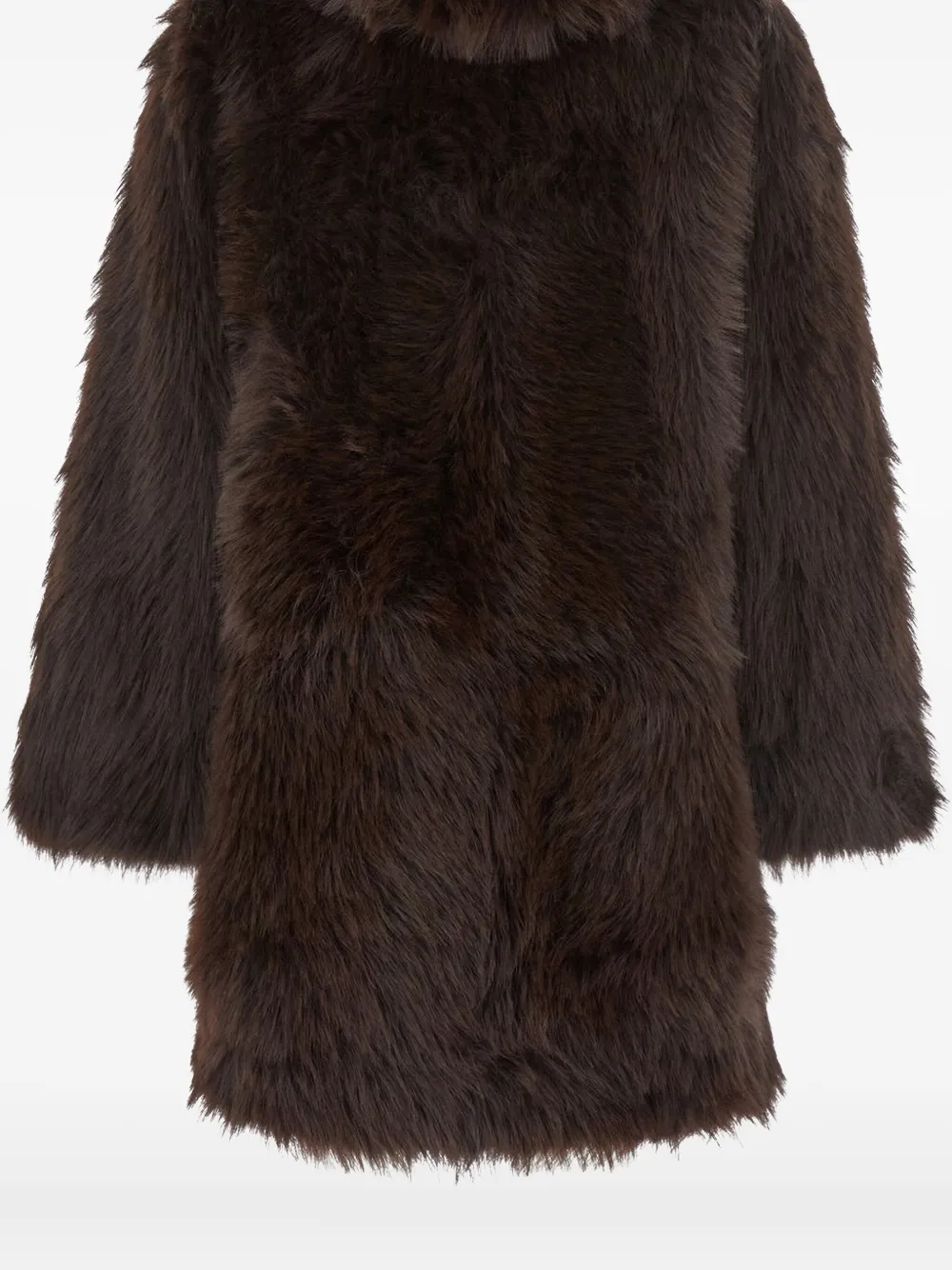 Urbancode Long-sleeve Toggle-fastening Coat In Brown