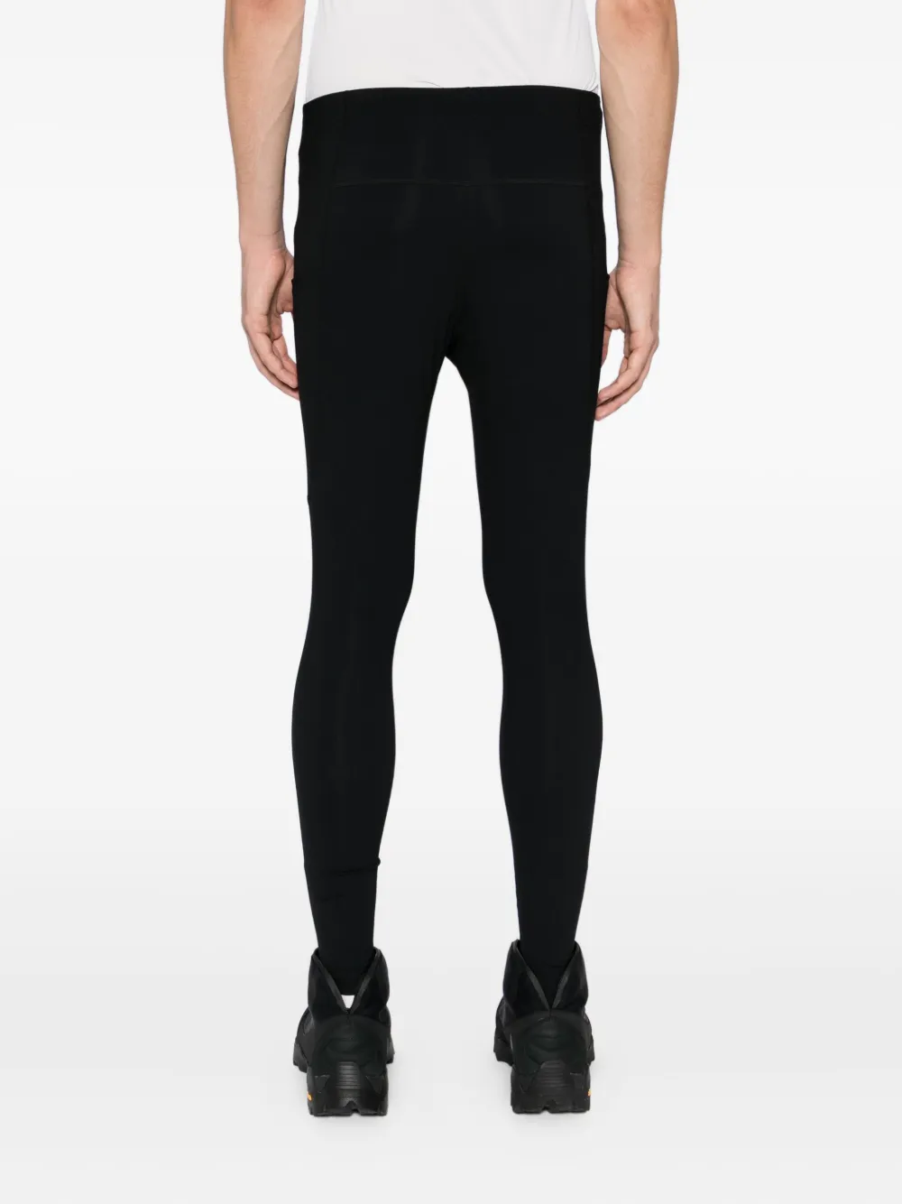 Team Wang Design Logo-printed Performance Leggings In Black