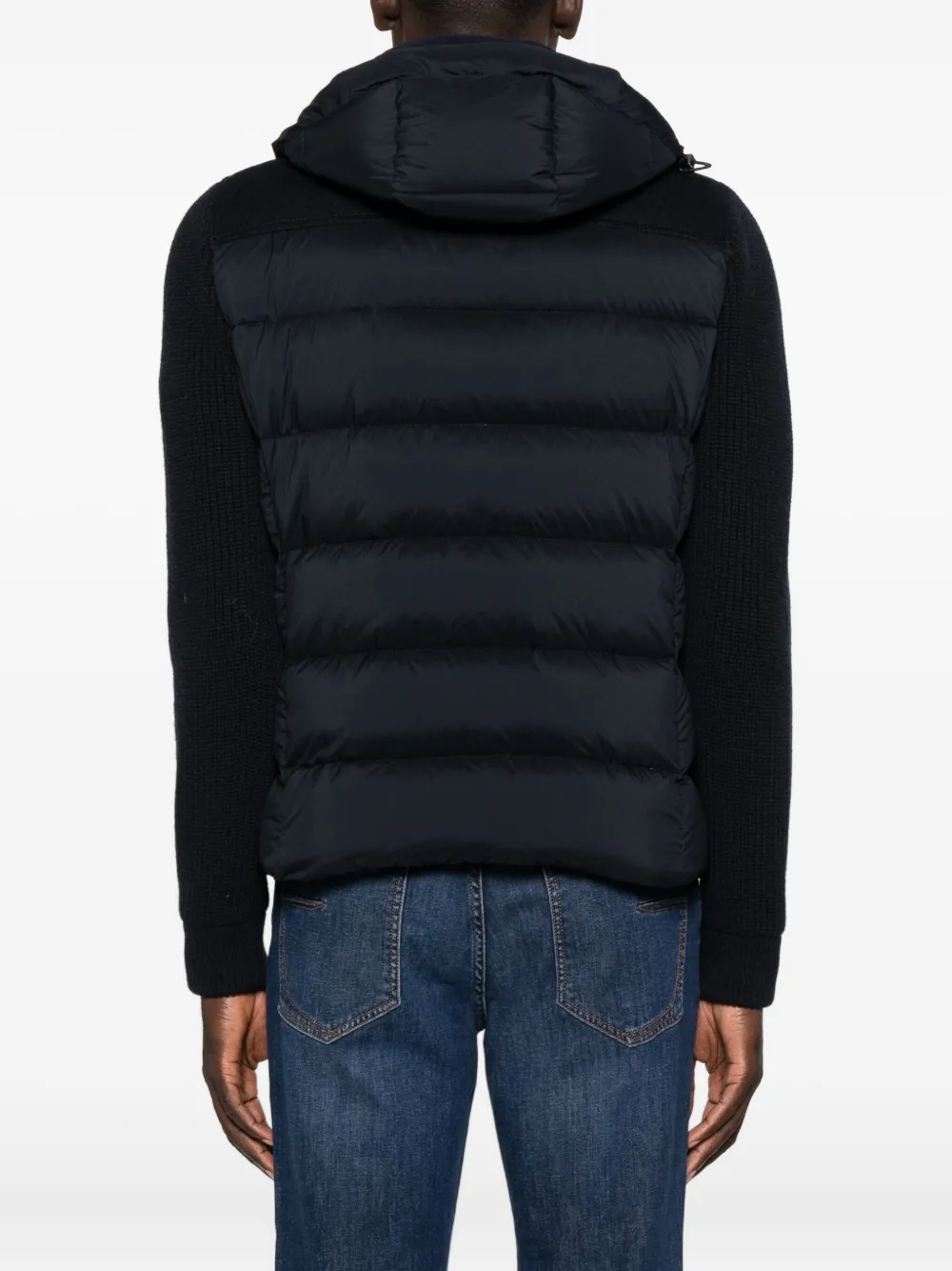 Moorer Zipped Padded Jacket In Blue
