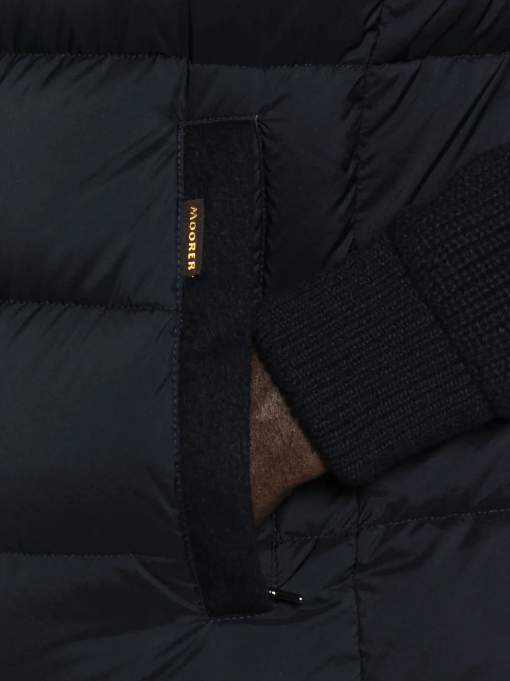 Moorer Zipped Padded Jacket In Blue