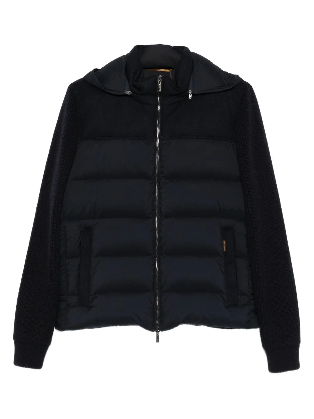 Moorer Zipped Padded Jacket In Blue