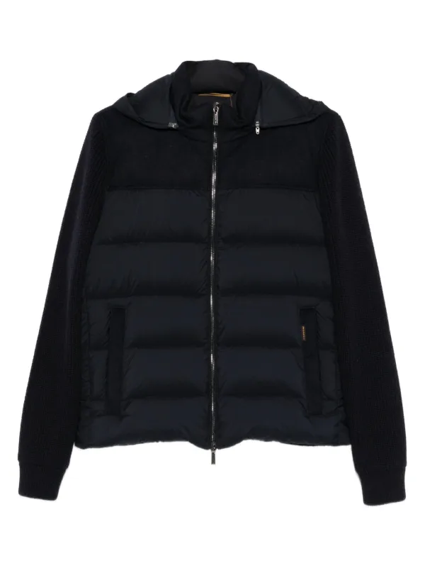 Moorer ジップ パデッドジャケット | ブルー | FARFETCH JP