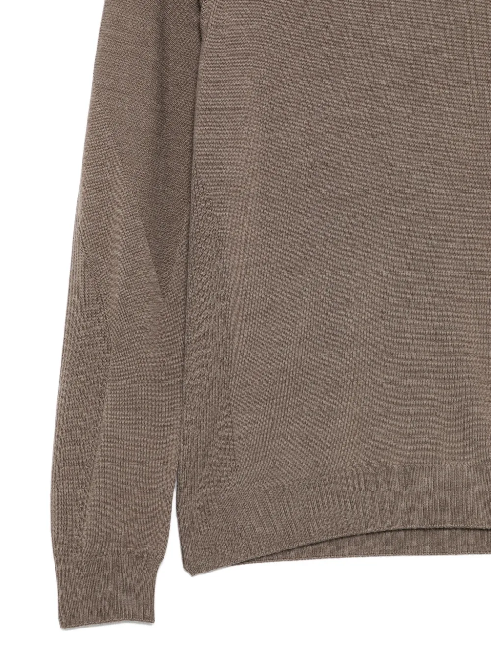 Sease Turtleneck Ribbed-panel Sweater In Gray