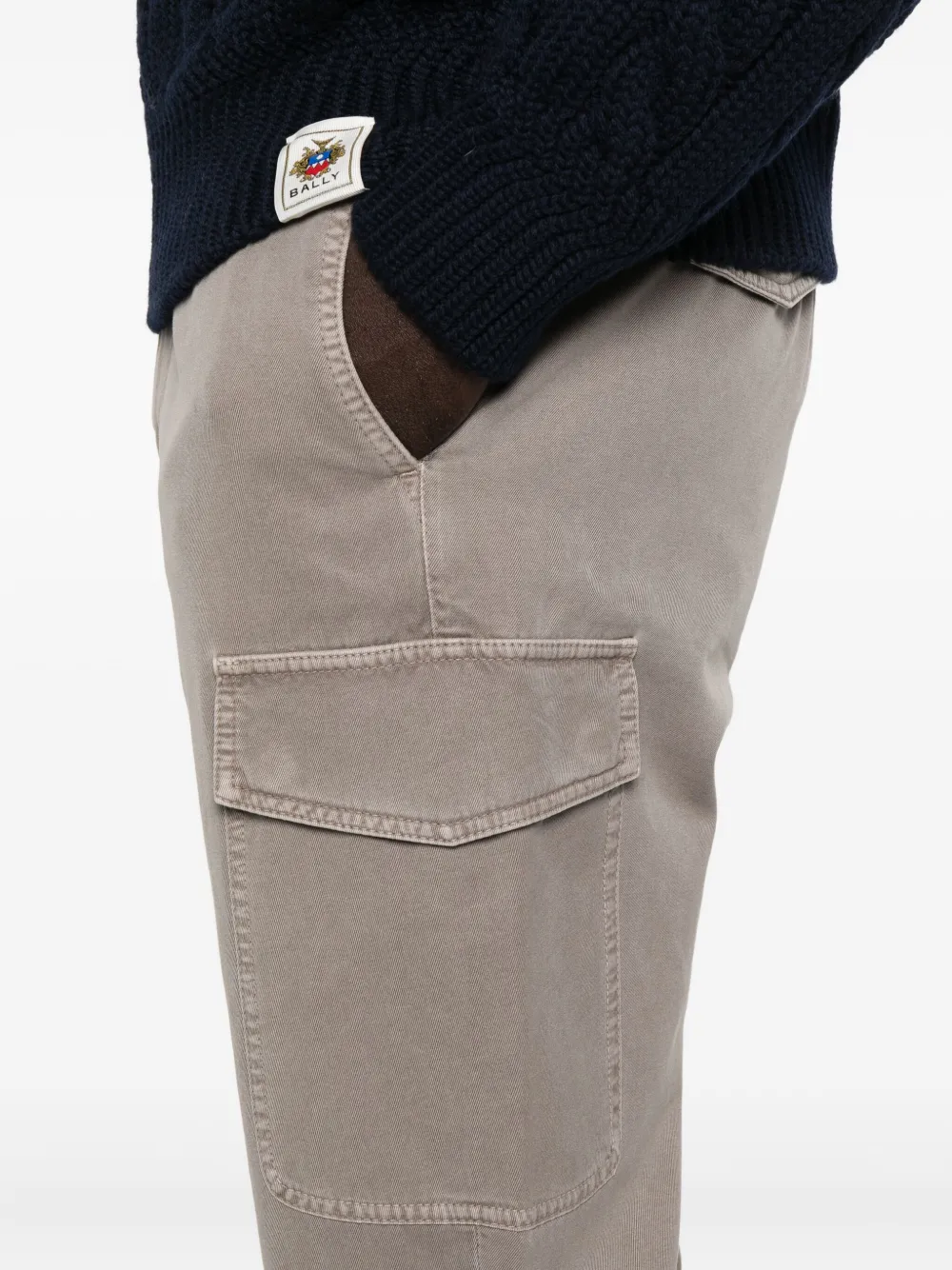 Brunello Cucinelli Cargo Pocket Trousers In Gray