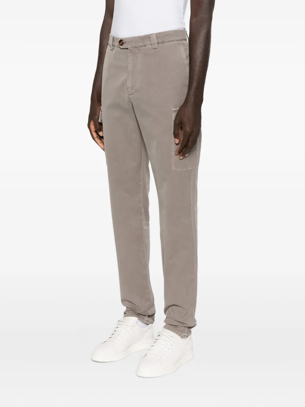 Brunello Cucinelli Cargo Pocket Trousers In Gray