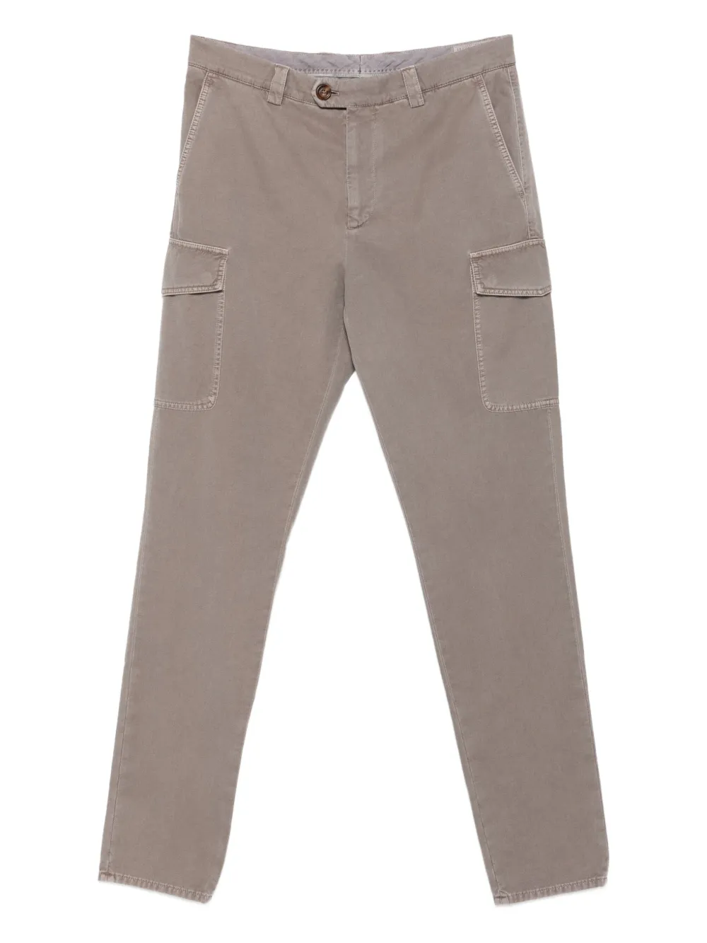 Brunello Cucinelli Cargo Pocket Trousers In Gray