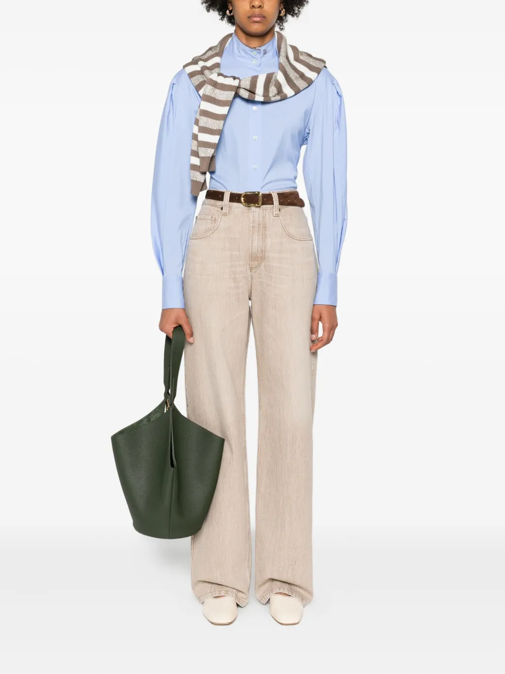 Brunello Cucinelli washed cotton jeans - Beige