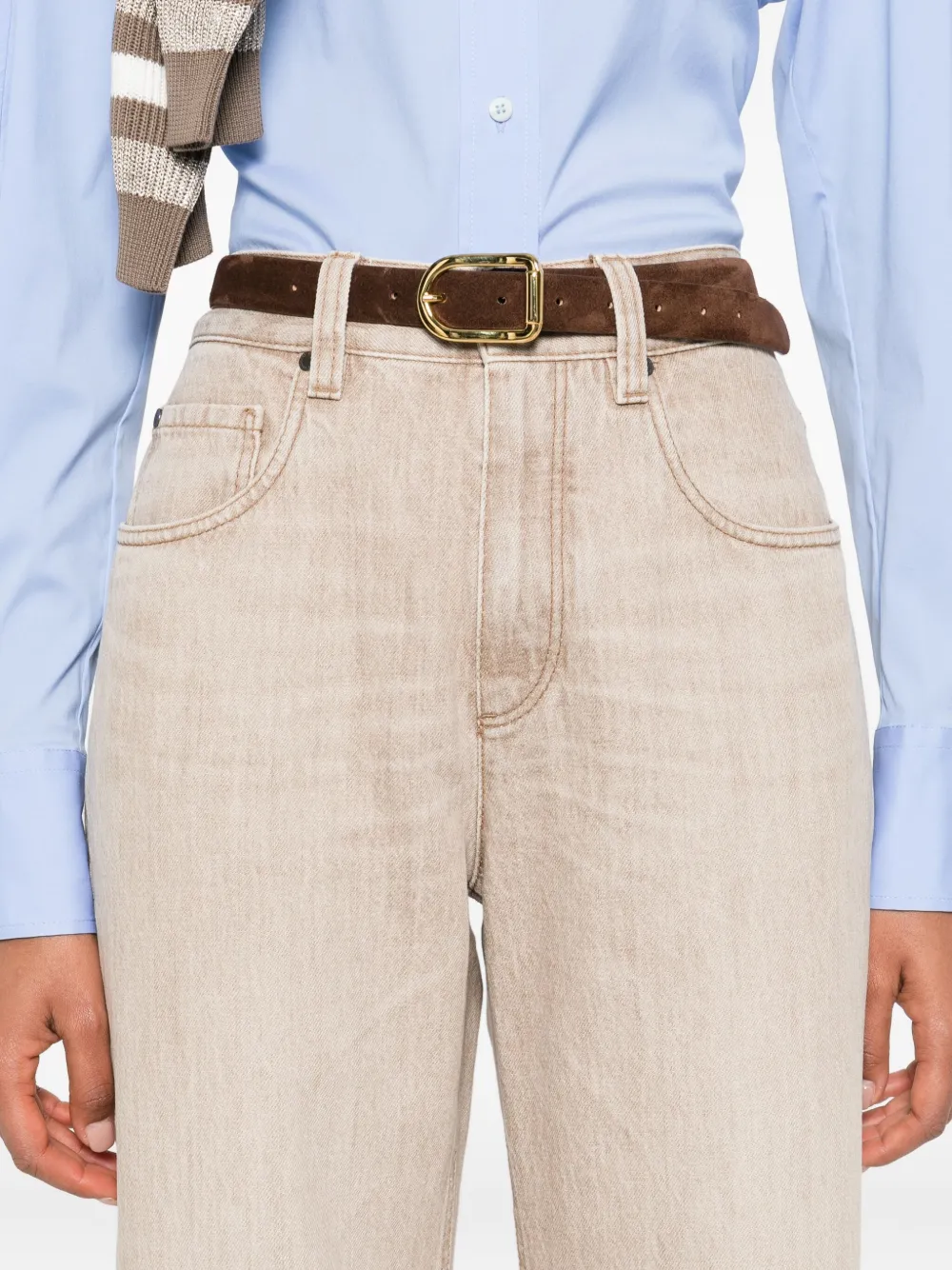Brunello Cucinelli Jeans met verwassen-effect Beige