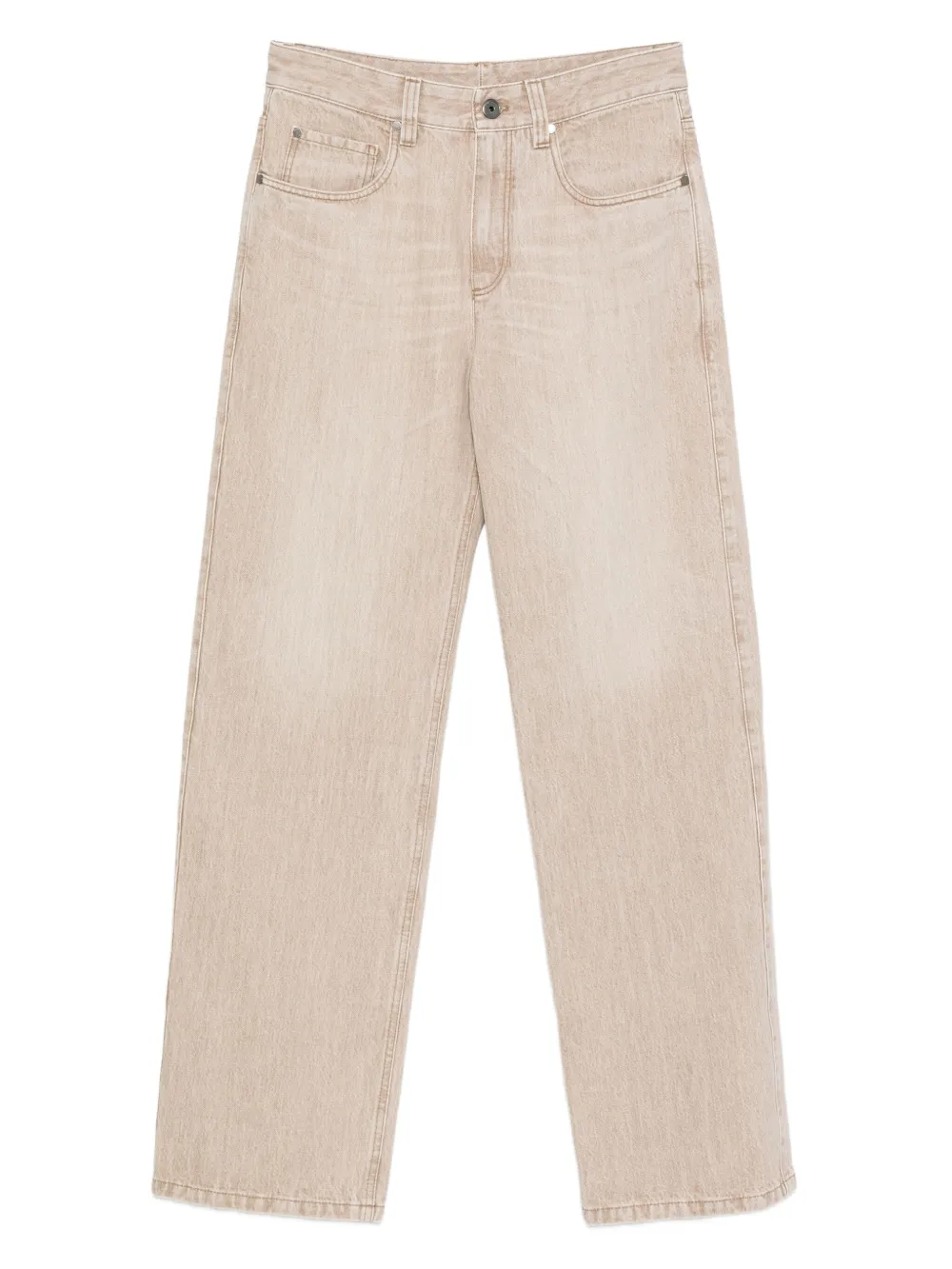 Brunello Cucinelli washed cotton jeans - ニュートラル Brunello Cucinelli washed cotton jeans - ニュートラル