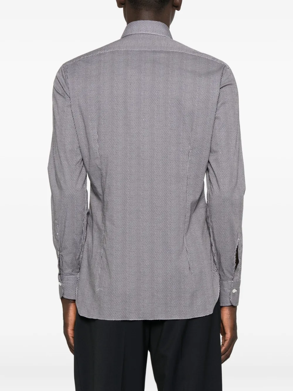 Barba Geruit overhemd Wit