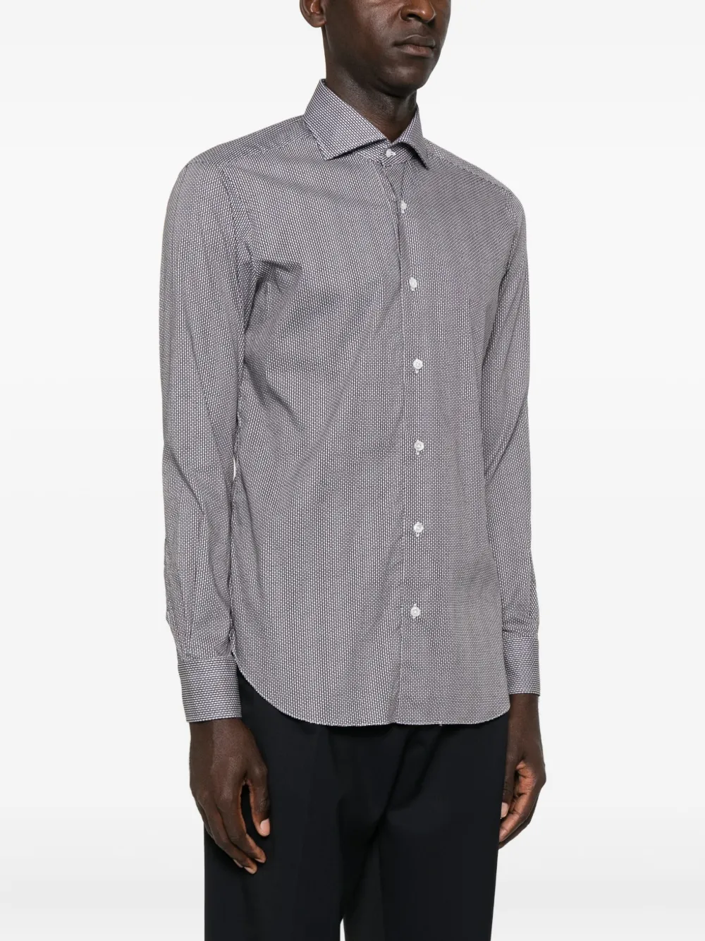 Barba Geruit overhemd Wit