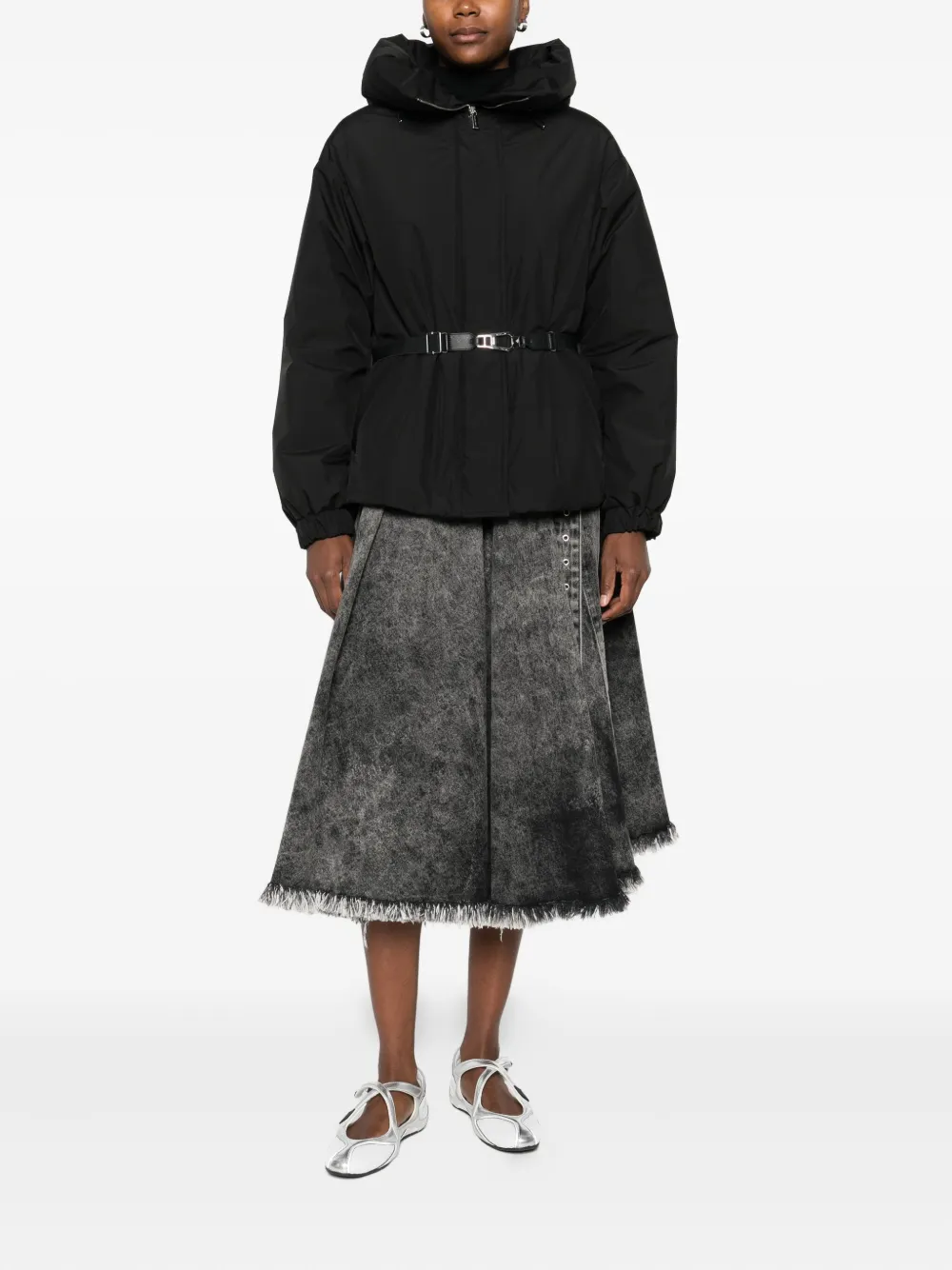 Moorer belted high-neck jacket | Down Jackets | Image 2