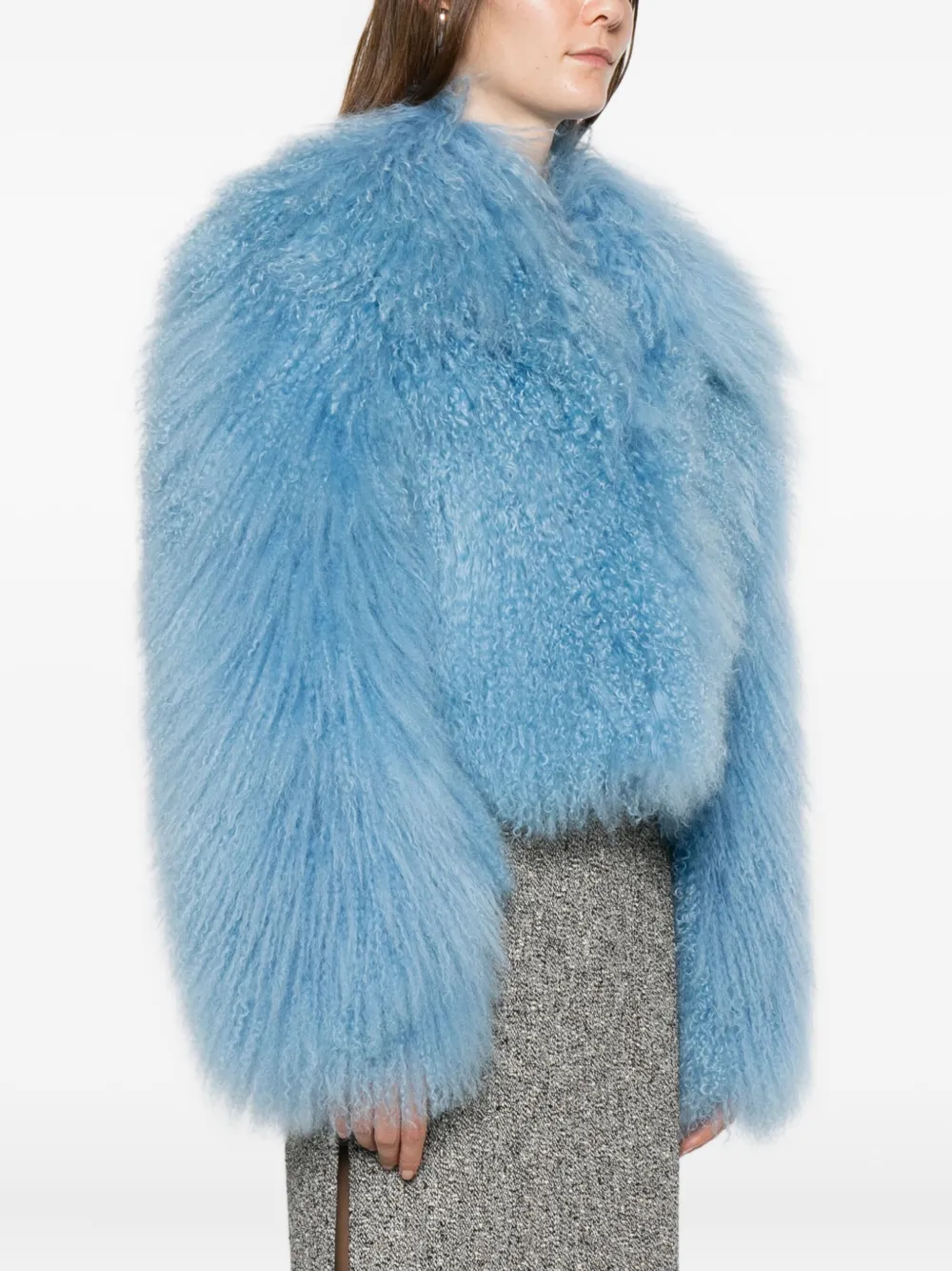 Numerootto Charlie Fur Jacket In Blue
