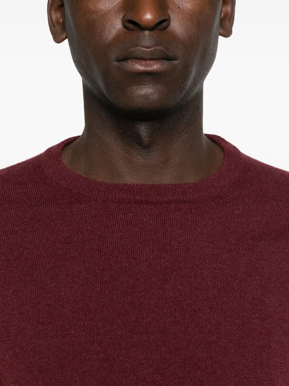 Malo Kasjmier trui met ronde hals Rood