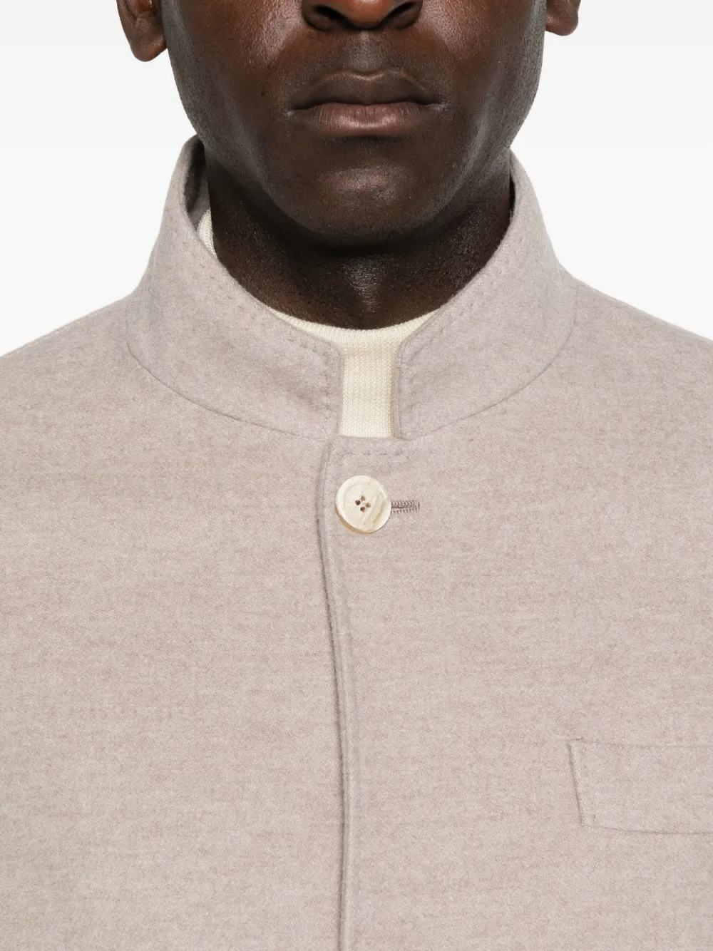 Brunello Cucinelli Cashmere Single-breasted Blazer In Neutral