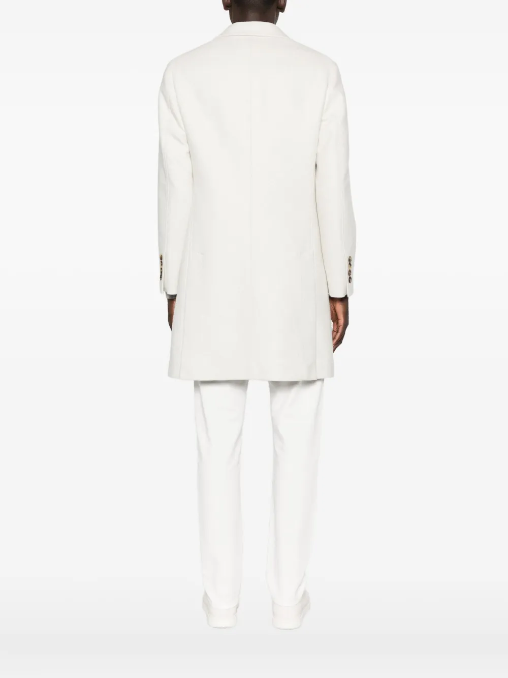 Brunello Cucinelli Jas met opgestikte zak en gouden knoop Wit