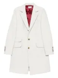Brunello Cucinelli gold-button patch-pocket coat - White