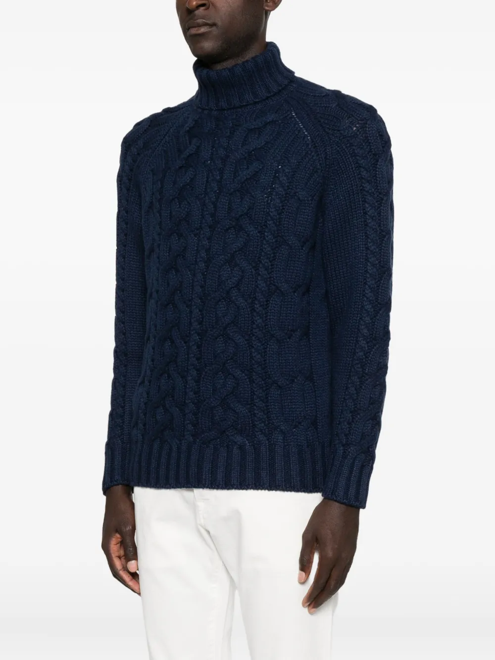 Brunello Cucinelli Men Cashmere Turtle-neck Sweater In Blue