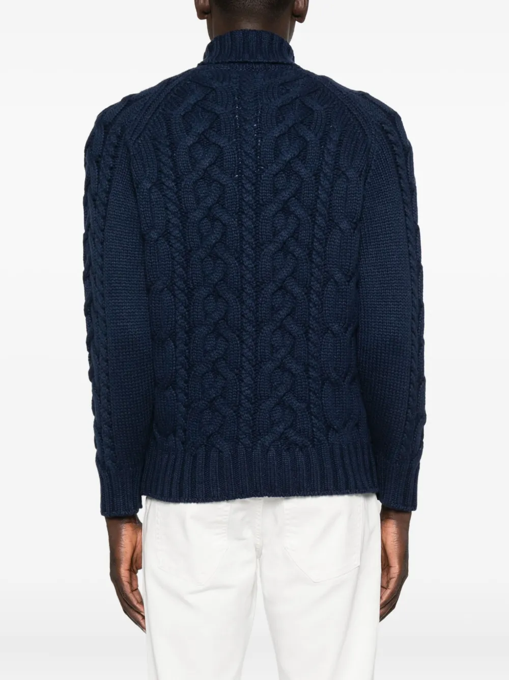 Brunello Cucinelli Men Cashmere Turtle-neck Sweater In Blue