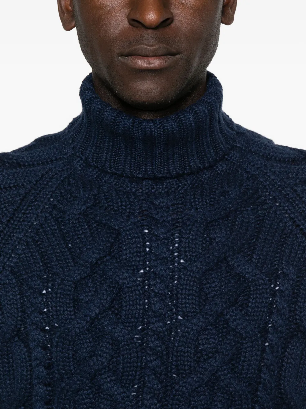 Brunello Cucinelli Men Cashmere Turtle-neck Sweater In Blue