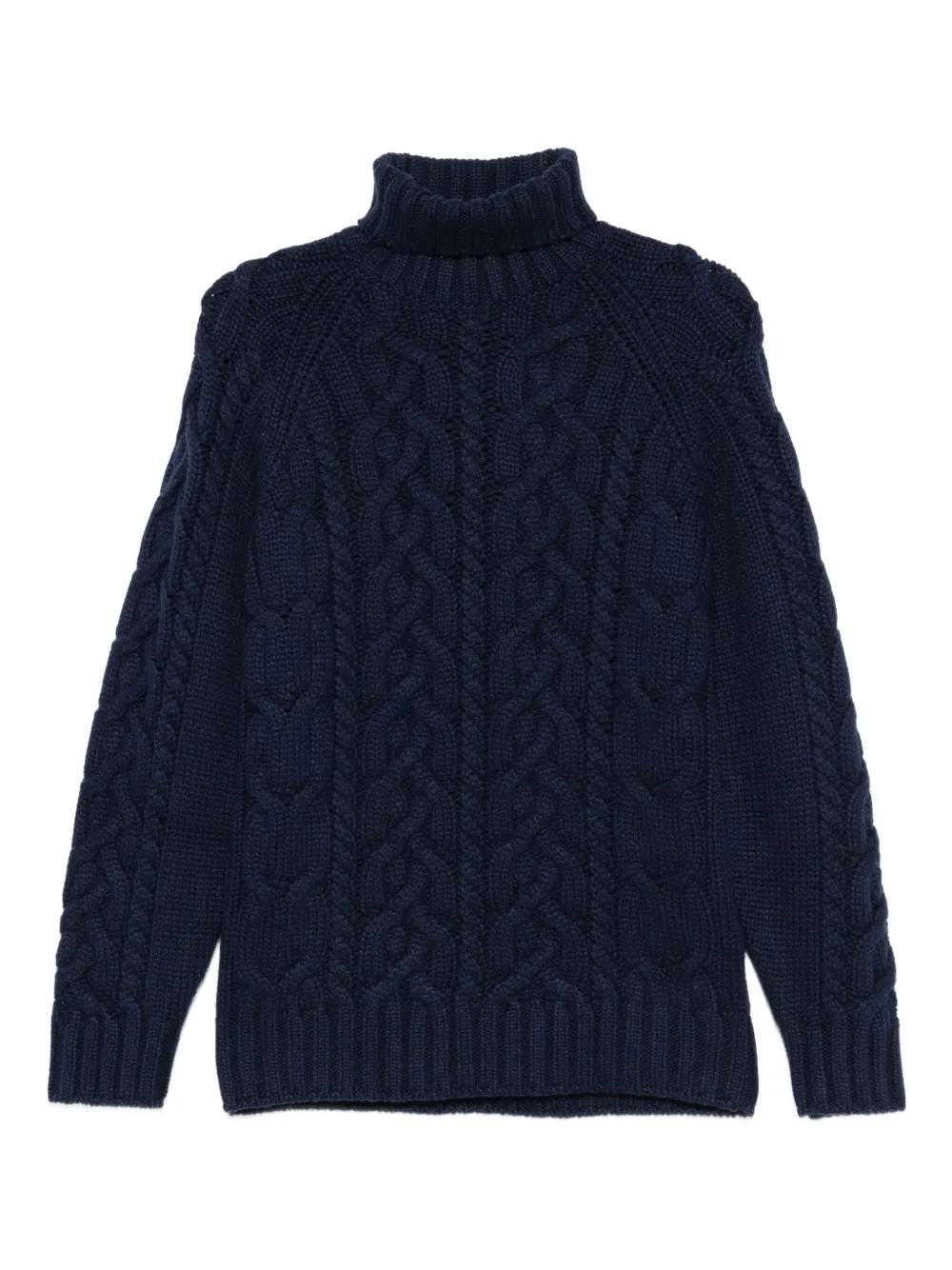 Brunello Cucinelli cable-knit turtleneck sweater - ブルー Brunello Cucinelli cable-knit turtleneck sweater - ブルー