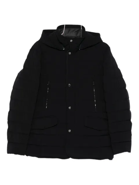 Moorer buttoned quilted padded jacket