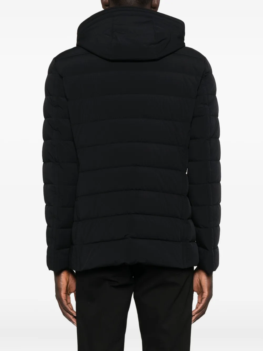 Moorer Buttoned Quilted Padded Jacket In Black